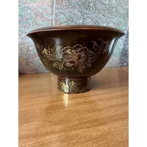 Vintage Large Handmade in occupied Japan (1945/1951) metal bowl/serving dish90